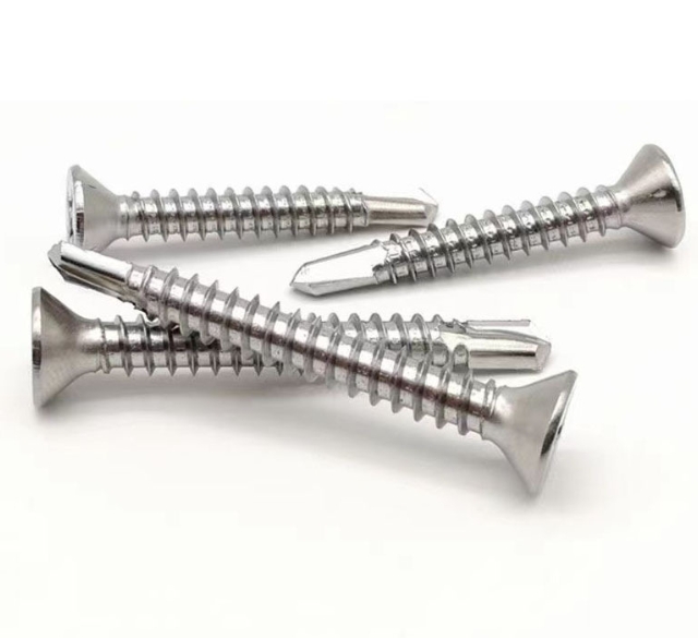Flat Head Self Drilling Screw Csk Head Phillips Drive Stainless Steel 2