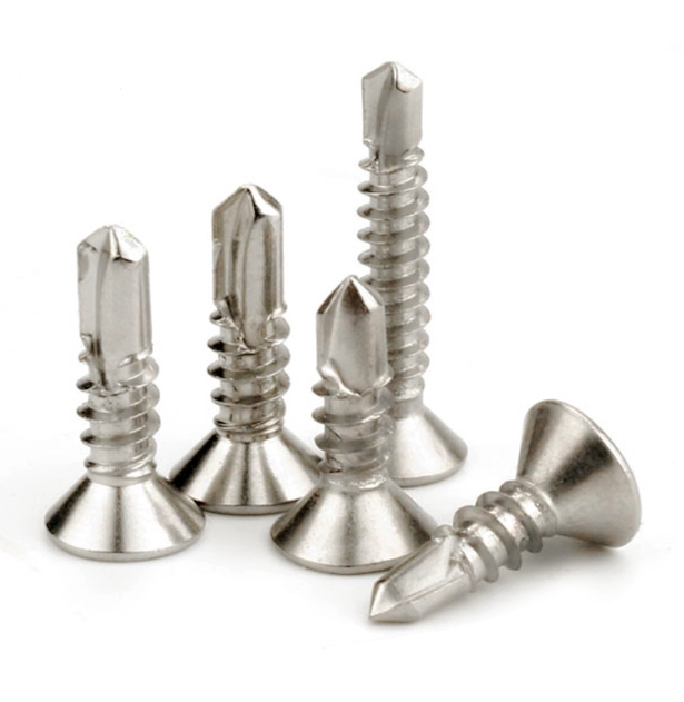 Flat Head Self Drilling Screw Csk Head Phillips Drive Stainless Steel 3