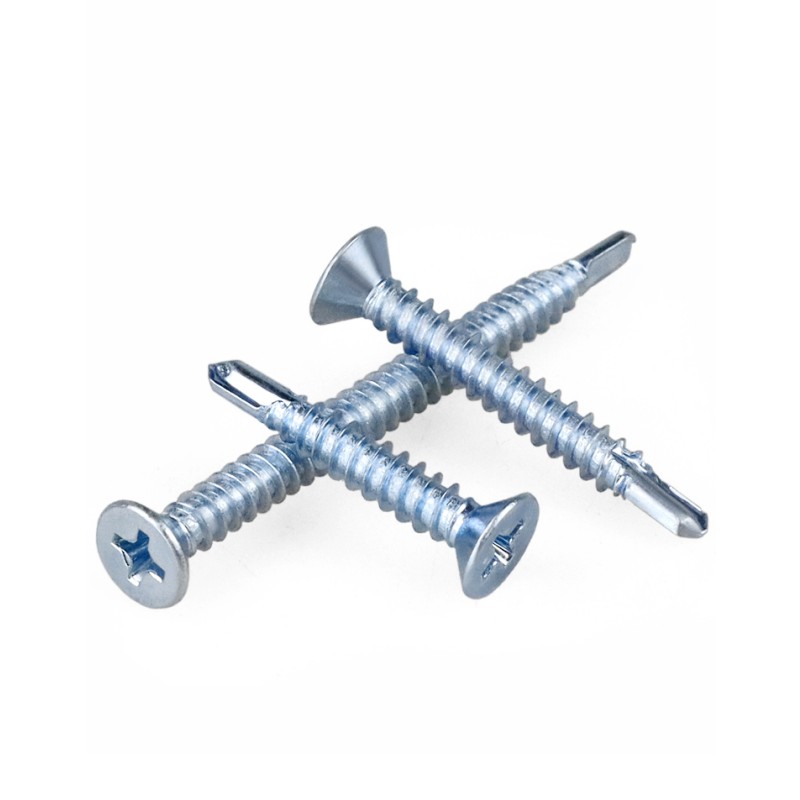 Zinc Plated Carbon Steel Crosse recessed Countersunk Head Self Drilling Screw 1