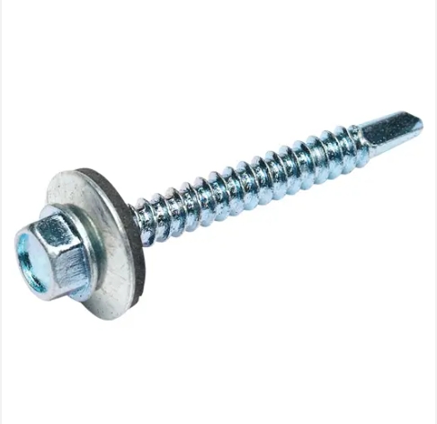 Galvanized Roofing Screw Hex Washer Head Zinc Plated Self Drilling Tek Screws For Metal with EPDM Washer 1
