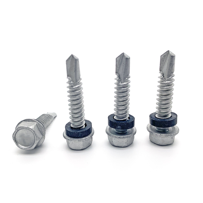 Professional Carbon Steel White Zinc Plated Flange Self Drilling Screw 1