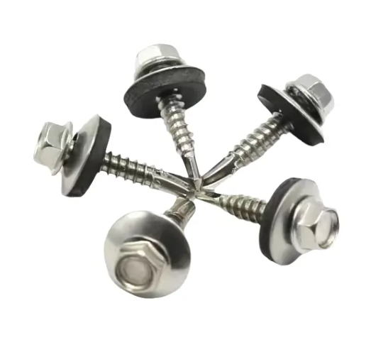 Roofing screw DIN7504K SS304 stainless steel self drilling screw with EPDM washer rubber washer 2