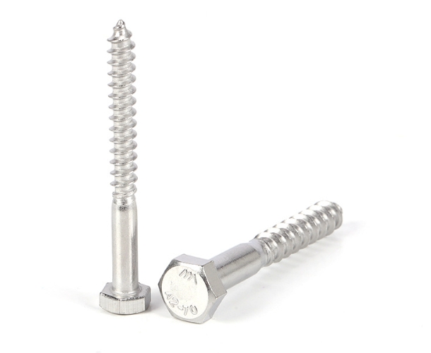 DIN571 Full Thread Hex Head Lag Wood Screws 10mm ISO Standard Oval Head Self-Tapping Screw Half Thread 2