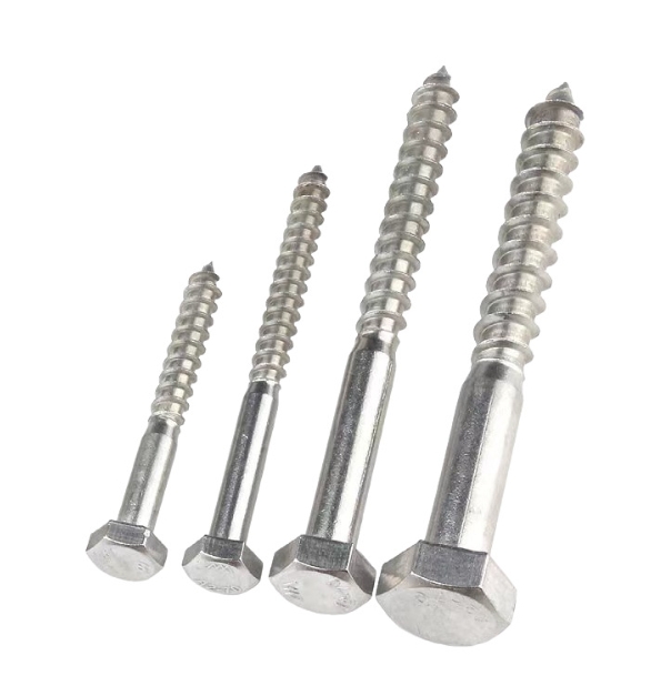 DIN571 Full Thread Hex Head Lag Wood Screws 10mm ISO Standard Oval Head Self-Tapping Screw Half Thread 5