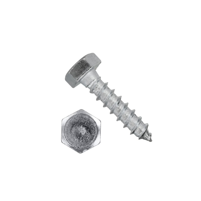 Zinc Plated Carbon Steel Hex Wood Screw 1