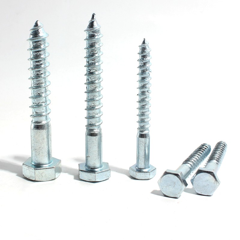 Zinc Plated Carbon Steel Hex Wood Screw 3