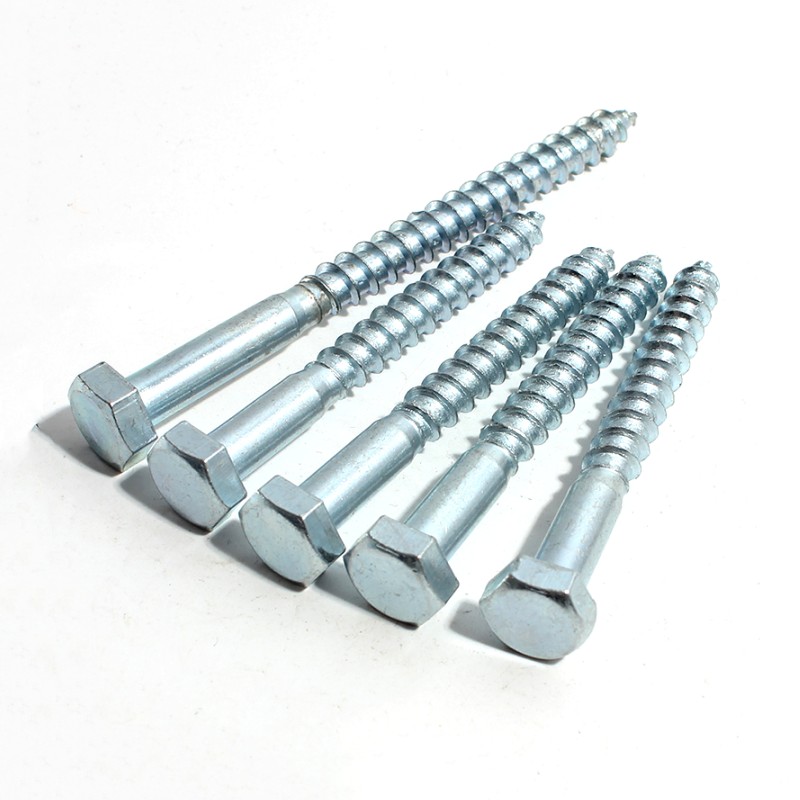 Zinc Plated Carbon Steel Hex Wood Screw 4