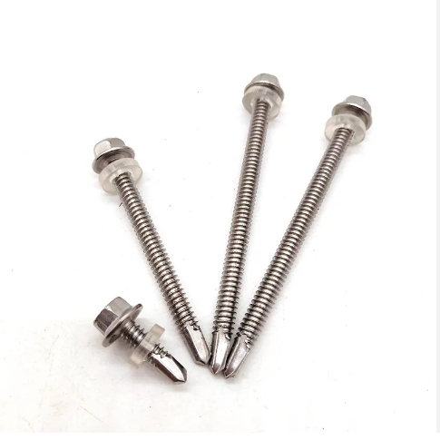 Manufacturers Stainless Steel fasteners SS316 DIN7504K Hex Head Self drilling Screw with EPDM washer self drilling screw 3