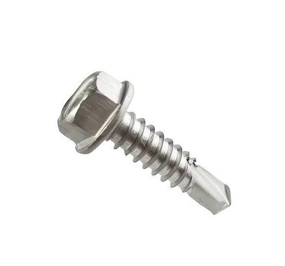 SS304 SS410 SS316 Stainless Steel Carbon Steel DIN7504K Hex Washer Head Self Drilling Screw with PVC Rubber Roofing Screw Self Tapping Screw 4