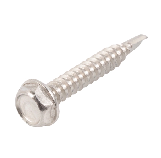 SS304 SS410 SS316 Stainless Steel Carbon Steel DIN7504K Hex Washer Head Self Drilling Screw with PVC Rubber Roofing Screw Self Tapping Screw 5