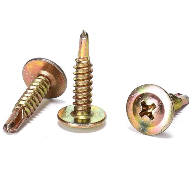 Made in China Carbon Steel Yellow Zinc Plated Galvanized Truss Head Self Drilling Screw 3