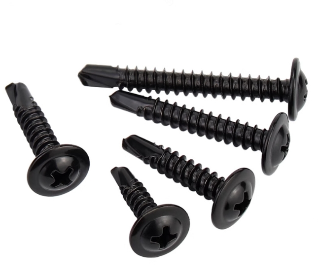 Phillips Truss Button Head Self Drilling Screws Black Oxide HDG 1